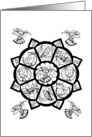 Stained Glass Window Mandala Coloring Book, Animals, Birds card