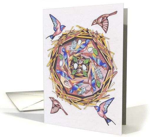 New Home, Nest, Birds card (1522310)