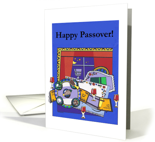 Passover Seder, Seder Plate, Four Cups card (1524870)