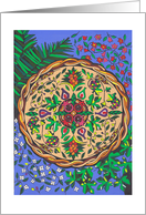 Tu B’Shvat Basket Mandala, Fruits, Flowers card