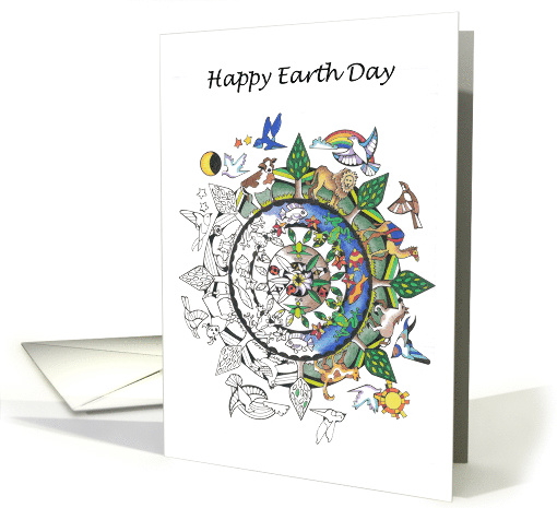 Earth Day Mandala, Animals, Plants card (1527710)