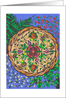 Shavuot Basket Mandala, Fruits, Flowers card