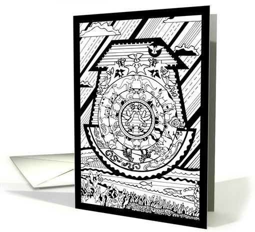 Noah's Ark Mandala Coloring Book, Animals, Ocean Life card (1530810)