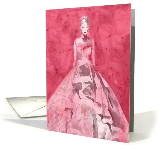 An Engagement Congratulations to the Rose Dress Bride to Be card