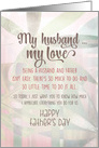 My Husband, My Love Father’s Day Blank Inside Mixed Media Beige Green card