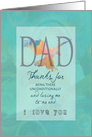 Dad, Thanks For Being There Unconditionally Teal Blank Inside Eagle card