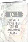 Dad, You Are The Reason For High Expectations Line Art Collage Blank card