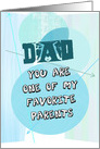 Father’s Day Dad You Are Favorite Parent Geometric Turquoise Blue card
