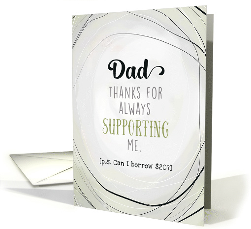 Father's Day Thanks for Always Supporting Me, Dad Circles... (1525562)