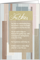 Fathers Day You Mean So Many Things Wood Grain Blue Beige Brown card