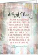 Real Man Terrific Dad Father’s Day Husband Mixed Media card