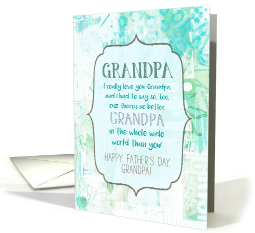 for Grandpa Father's Day World's Best Blank Mixed Media... (1525612)