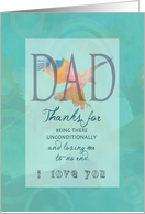 Dad, Thanks For Being There Unconditionally Teal Blank Inside Eagle card