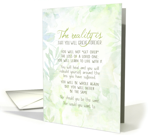 The Reality Is You Will Grieve Sympathy Soft Yellow Floral card