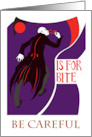 Holidays Halloween Dracula Biting and Bloody Humor card