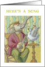 Birthday Elephant Musician Duck Singing a Song card
