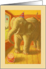 Birthday Elephant and Birthday Cake Jungle Animal Birthday Party card