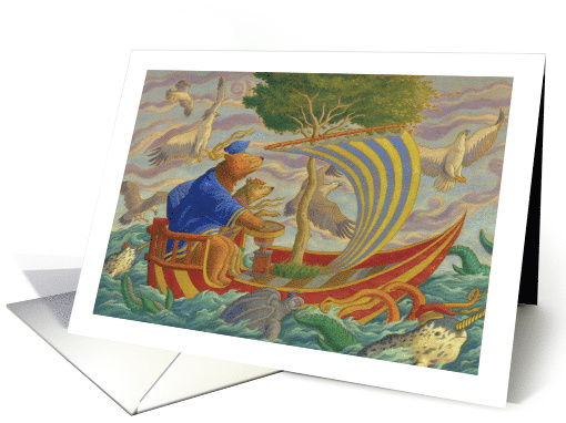 Birthday Sailing Voyage Colorful Sea Adventure Birthday card (1691342)
