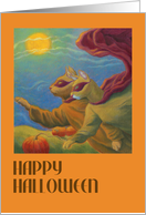 Halloween Cats Scampering in Caped Costumes card