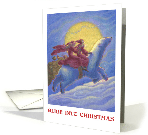 Holidays Christmas With Huge Leaping Polar Bear card (1694686)