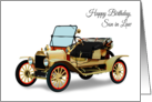 Son in Law Birthday Featuring a Classic Vintage 1916 American Car card