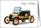 33rd Birthday Featuring a Classic Vintage 1916 American Car card