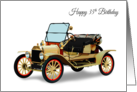 35th Birthday Featuring a Classic Vintage 1916 American Car card