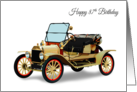 87th Birthday Featuring a Classic Vintage 1916 American Car card