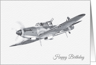 Birthday, WW2 British Night Fighter Aeroplane card