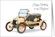 Boyfriend Birthday Featuring a Classic Vintage 1916 American Car card