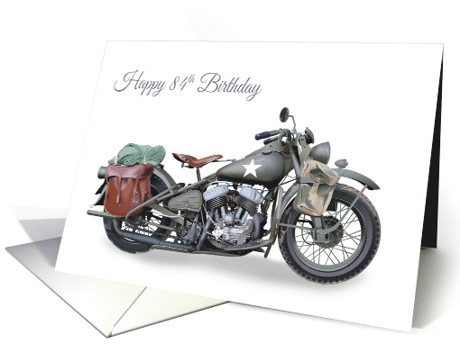 84th Birthday Featuring a Classic WW2 American Military... (1769662)