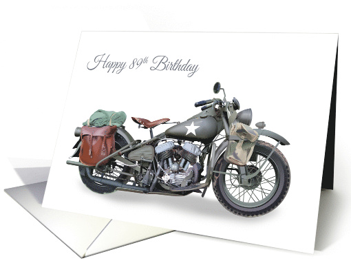 89th Birthday Featuring a Classic WW2 American Military... (1769672)
