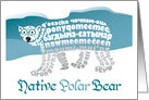 Native Polar Bear Winter Birthday Card Multi Languages card