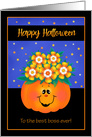 Boss Pumpkin Candy Gram Halloween card