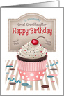 Great Granddaughter Sweet Cherry Cupcake Birthday card