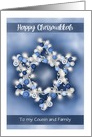 Cousin and Family Ornamental Happy Chrismukkah Holiday card