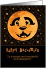 Custom Front Granddaughter Panda Moon Halloween card