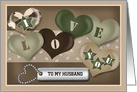 Custom Front Camouflage Theme Valentines Day Humor card