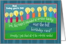 Custom Front Dad 50 Years Old Over the Hill Humor Birthday card