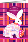 Granddaughter Word Art Easter Bunny Happy Easter card