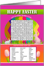 Happy Easter Egg Hunt Word Search Puzzle Activity card