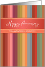 Timeless Stripes Business Employee Happy Anniversary card