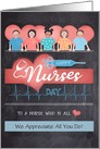 Custom Front Chalkboard Business Healthcare Happy Nurses Day card