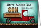 Son Old Classic Delivery Truck Happy Fathers Day card