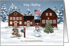 Custom Front Brother Early American Farm Christmas card