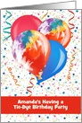 Custom Front Tie Dye Theme Party Invitation card