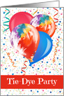 Tie Dye Theme Party Invitation card