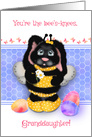 For Granddaughter Bumble Bee Bunny Easter card