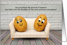 Couch Potatoes COVID-19 Social Distancing Humor card