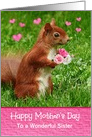 Custom Front Sister Squirrel Theme COVID-19 Mothers Day card